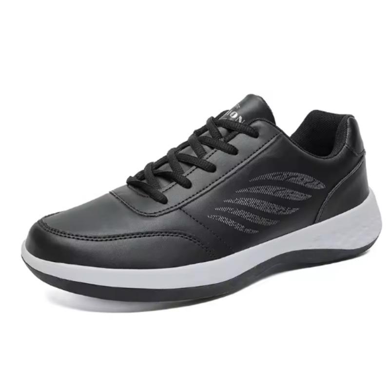 

Fashion Men s Athletic Shoes Lightweight High Quality Waterproof Soft Artificial Leather Running Sneakers for Men 48 чорний