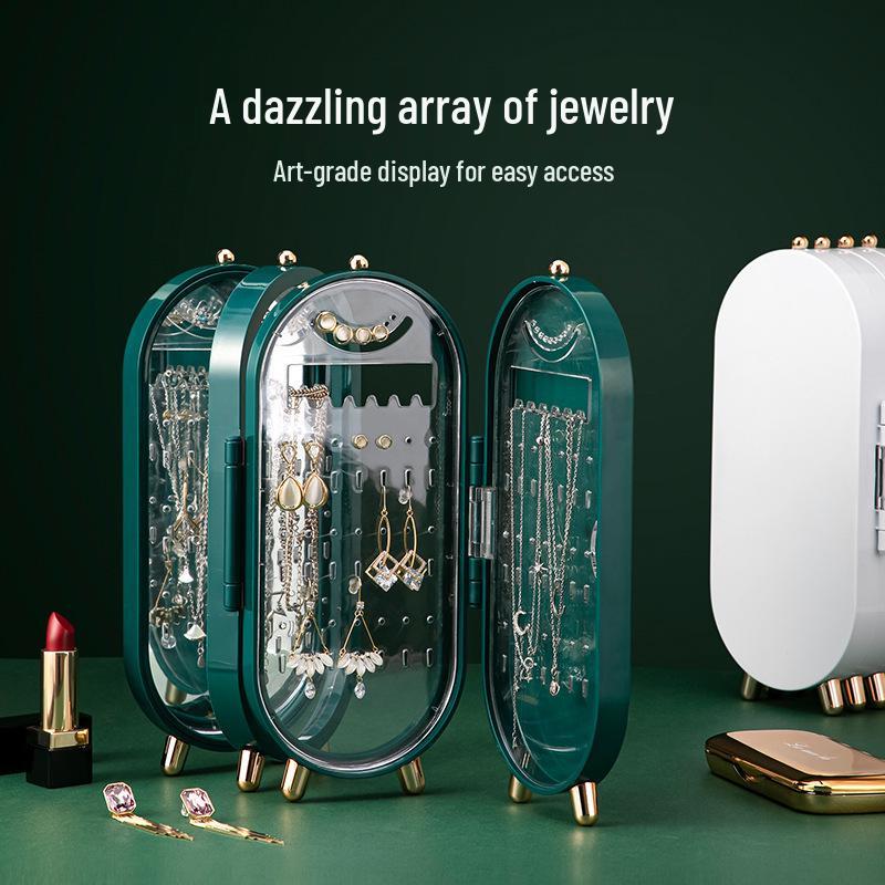 Nordic Style Foldable Jewelry Box with Mirror