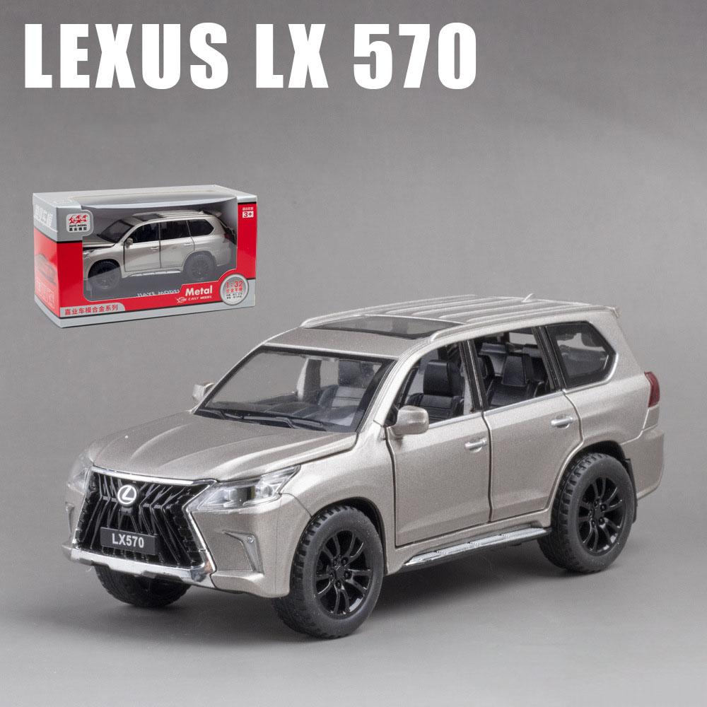 1:32 Scale Lexus LX570 Off-Road Alloy Diecast Model Car, Pull Back Metal Vehicle Toy with Sound and Light Συλλογή δώρων 6 Ανοιχτές Πόρτες για Παιδιά Ενήλικες