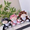 Lucifer Cartoon Cuddly Cat Plush Keychain Fun Gray Pink Brown Bag Charm Pendant