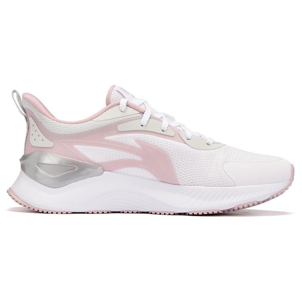 Li Ning Yue Ying 3.0 Comfortable Versatile Shock Absorbing Wear Resistant Breathable Low Top Casual Running Shoes Women sneaker White Purple ARHU024-5