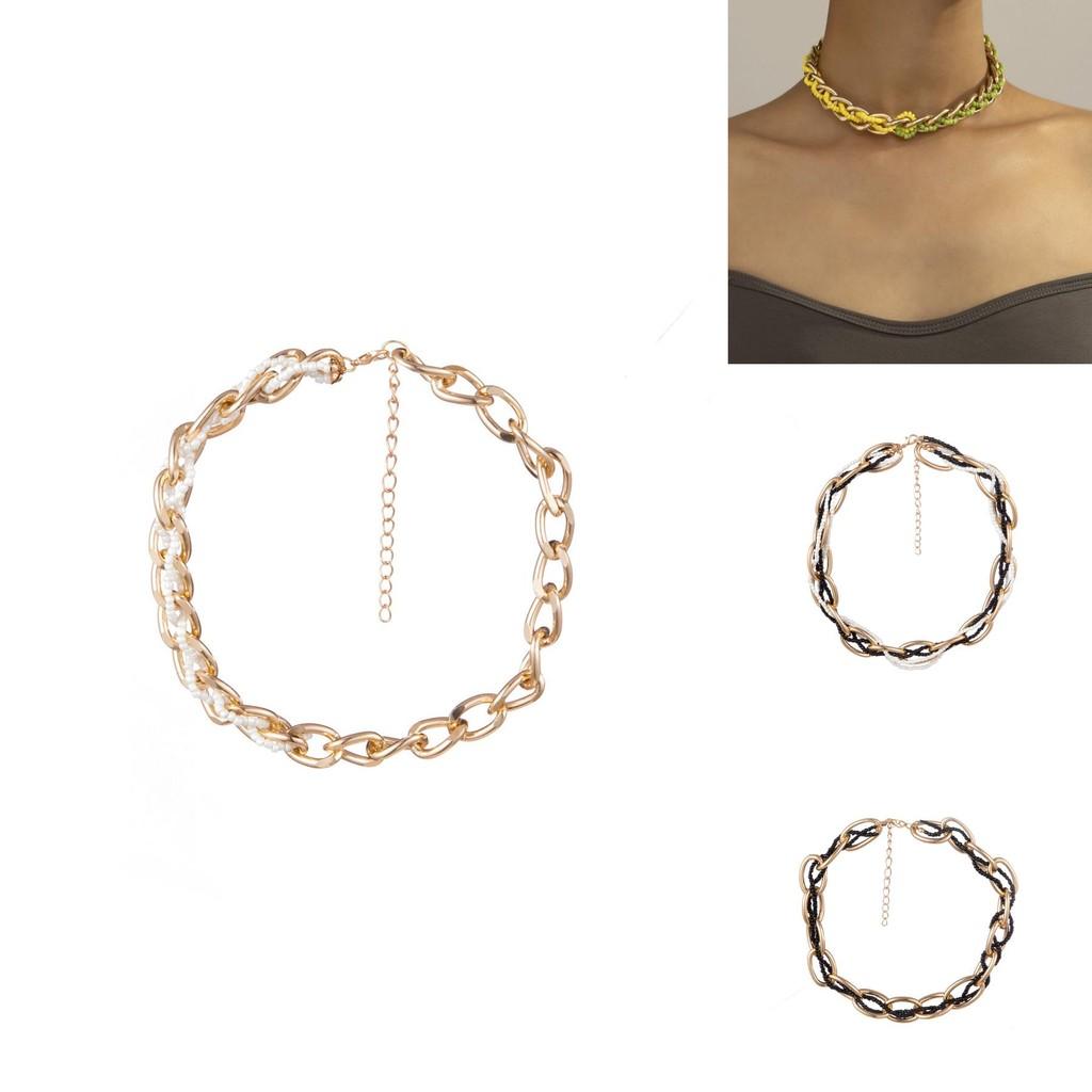 Beaded Multilayer Fashionable Necklace With Creative Alloy Pendants For Women Trendy