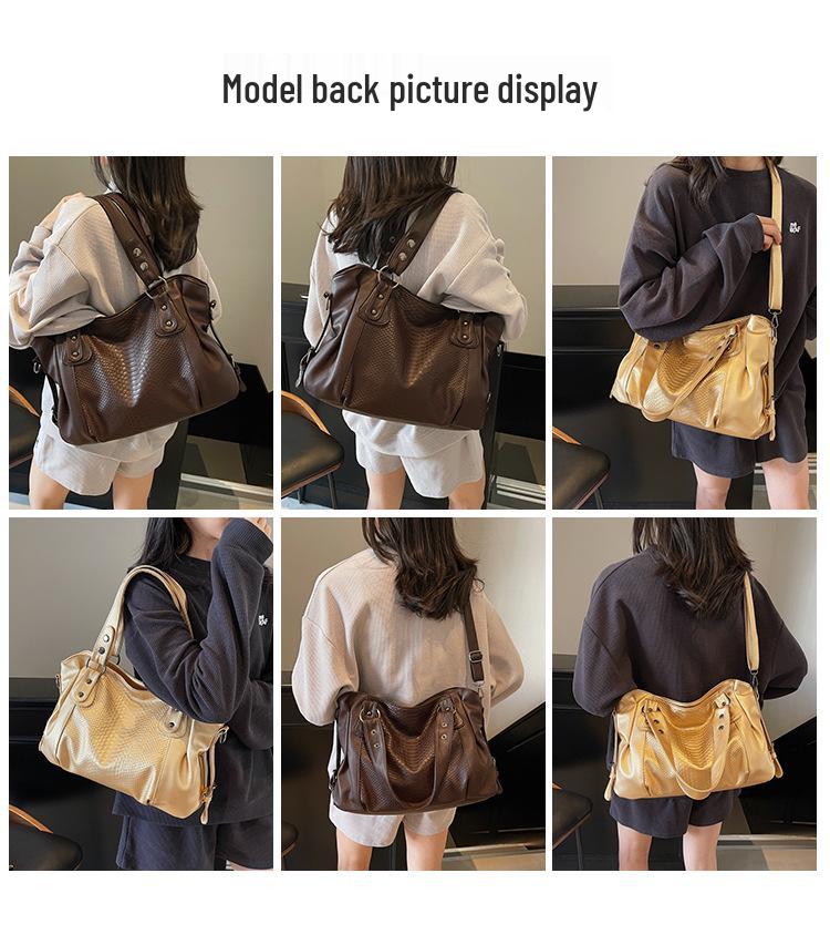 Retro European & American Shoulder Bag: Versatile, Stylish, Casual Handbag for Everyday Commute