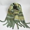 Striped Scarf Winter Girls Color Warm Bib Shawl Dual Use