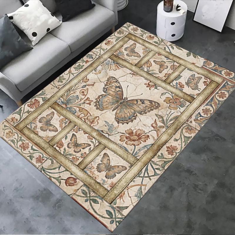 2025 New Butterfly Decoration Carpet Rug for Living Room Bedroom Home Sofa Decoration,Kids play Non-slip Floor Mat26