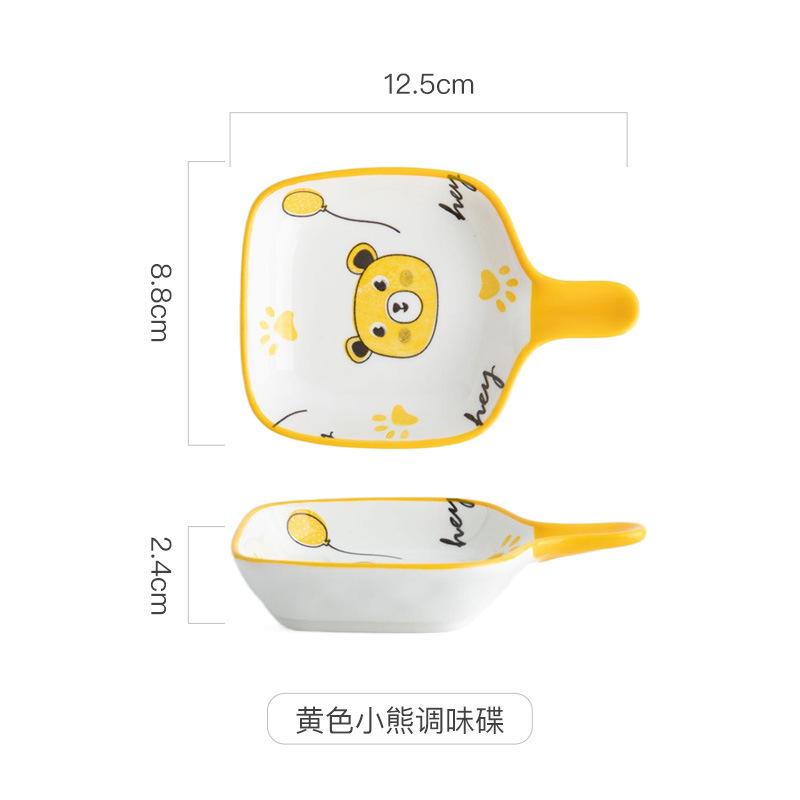 Kamelien-Dippschale im japanischen Stil, Haushalts-Keramikteller, Einfache Hot Pot-Saucenschale, Essigschale, Snackschale für den Esstisch