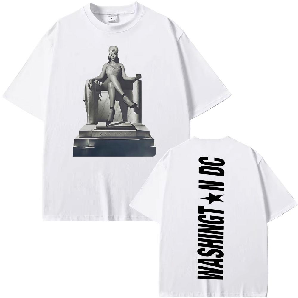 Beyonce Cowboy Carter Washington DC Tour 2025 T Shirts Unisex Women Clothing Fashion Vintage Cotton Short Sleeve Tshirt Streetwear