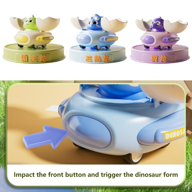 Toddler Toy Car Dinosaur Shape Friction Toy Transforming Car for Vehicle Exciting Cartoon Dinosaur Model for Toddlers