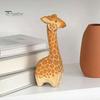 Cute Giraffe Decor for Nursery Wooden Figurine, Cartoon Ornament, Minimalist Animal Hand Painted Crafts Statue, Hand-Painted Desk Shelf Kids