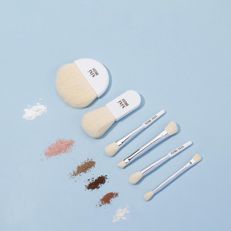 6Pcs Mini Travel Women Makeup Brushes Set Portable Soft Concealer Brush Beauty Foundation Eye Shadow Tool Eyelash Brush With Box WBL