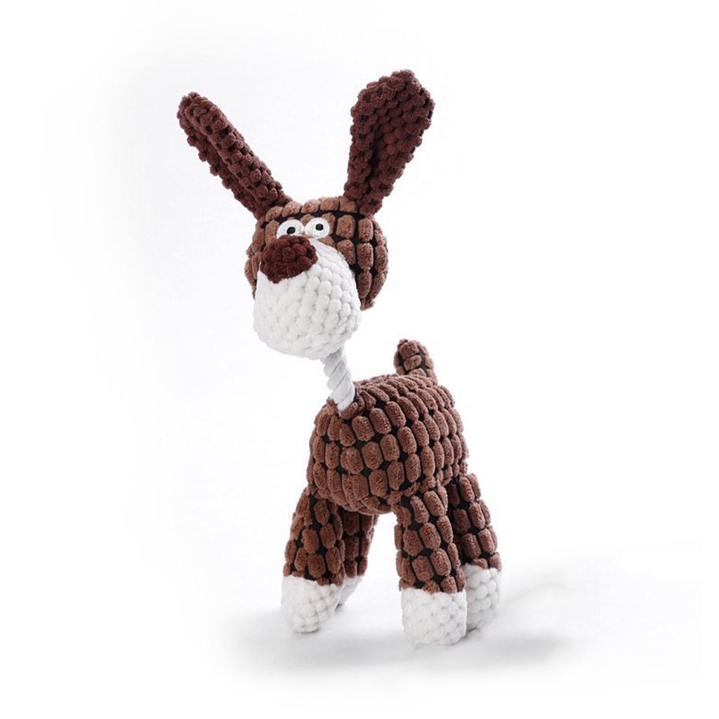 Dog Soft Plush Doll Toy Sound Bite Resistant Cute Expression Stuffed Animal Toy for Puppy