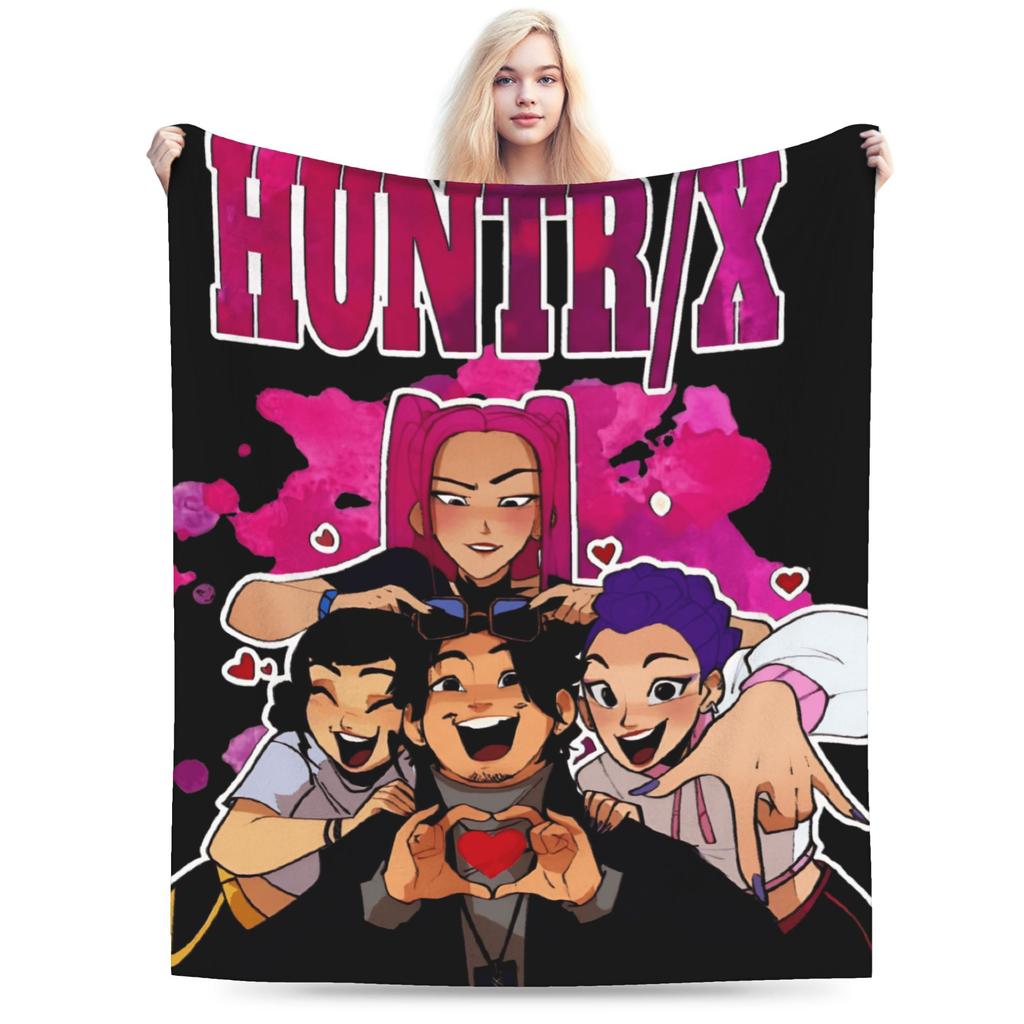 Saja Boyband Kpop Dämonenjäger Decke Weich Warm Neuheit Plüsch Überwurfdecke Für Kinder Draußen Flanell Bettdecke Bettbezug