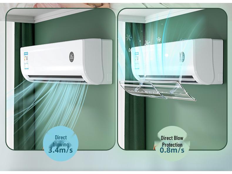 Retractable Wall-Mounted Transparent Air Conditioner Wind Deflector