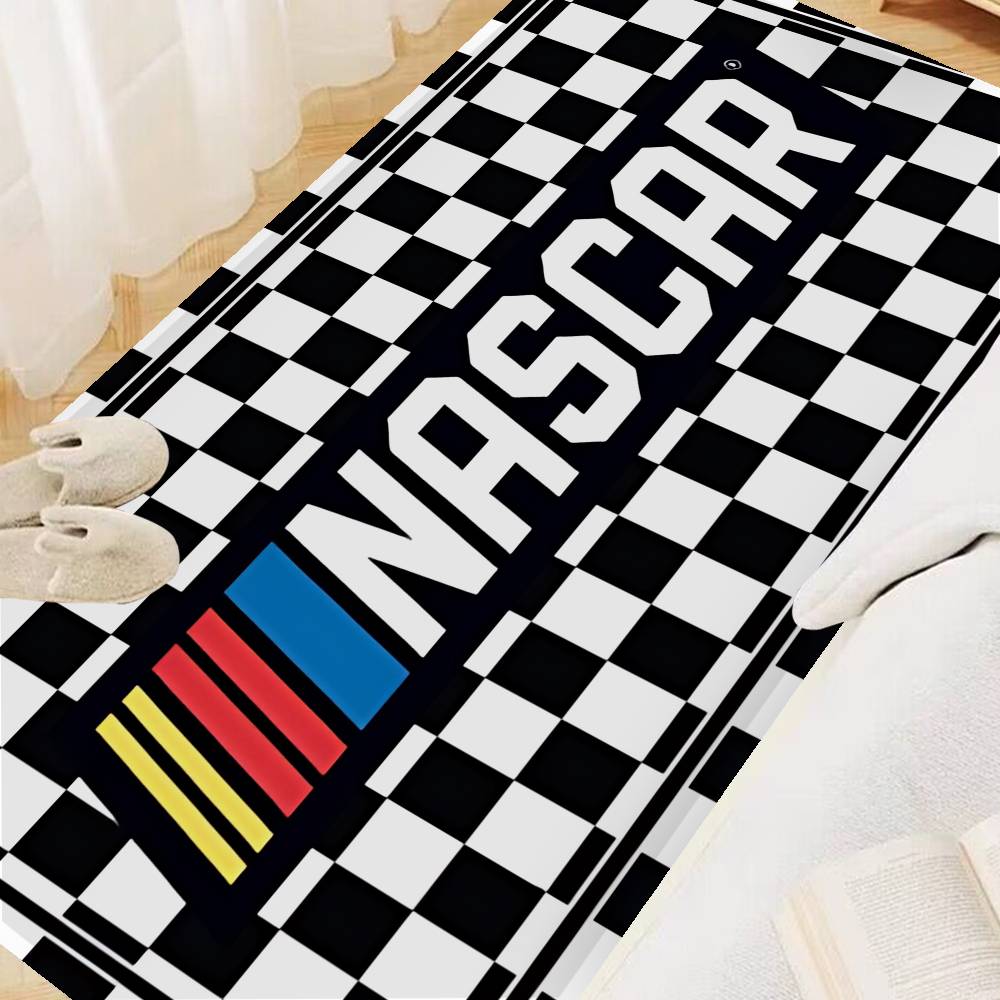 

N-NASCARS Racing Car Floor Mat Rectangle Anti-slip Home Soft Badmat Front Door Indoor Outdoor Mat Hotel Decor Mat 40x60cm