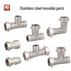 4-Minute Stainless Steel Tee Angle Valve Splitter with Male/Female Threads and Elbow Water Pipe Fittings Set
