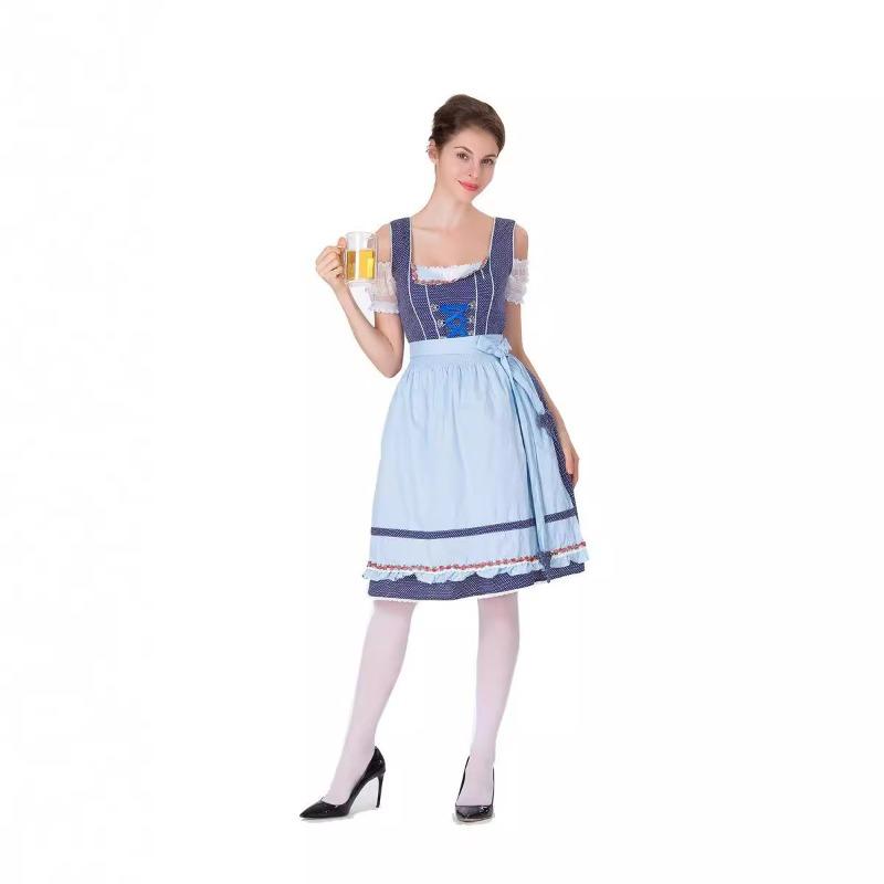 Adult Oktoberfest Costume Beer Girl Dress Restaurant Overalls Maid Clothing Set Women's Clothing