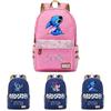 Lilo Stitch Backpack In Pink Or Blue Perfect For School Or Travel Made From High-quality Oxford Cloth