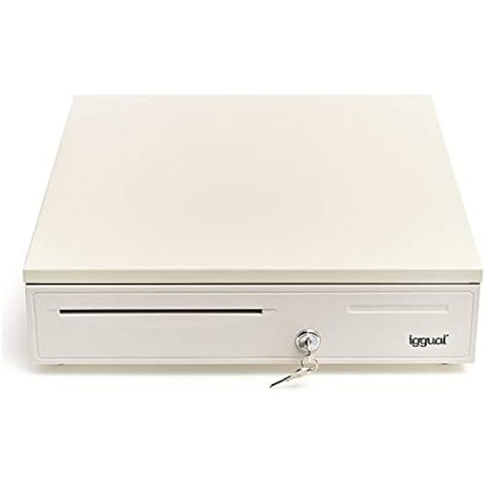 Iggual - Tiroir- Porte-Monnaie IRON - 50W | Caisse Enregistreuse À Ouverture Manuelle Ou Automatique - 5 + 8 Compartiments Pour