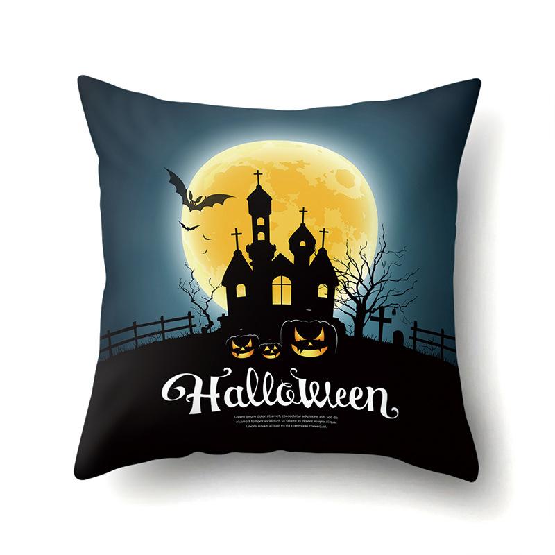 Halloween Pillowcase Car Waist Pillow Pumpkin Sofa Cushion Cover Office Home Living Room Pillowcase