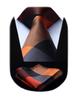 [Enlision] Orange Tie and Check Pocket Square Set - Men's Stylish Check Pattern Business, Sales, Wedding EC-02