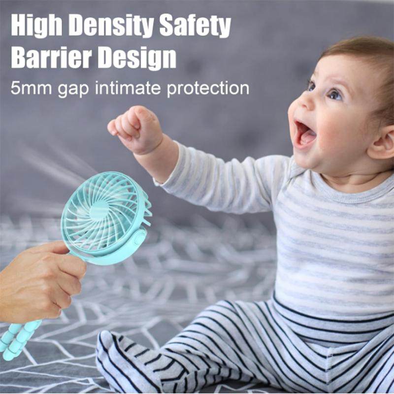 Baby stroller portable small fan small octopus baby stroller clip type silent multifunctional long endurance fan