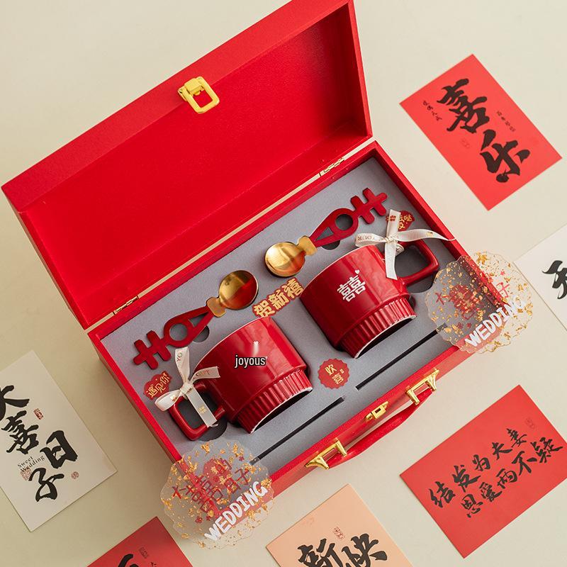 Newlywed Honeymoon Gift: Practical Wedding Coffee Cup Set & Ornament for Bride, Best Friend, or Engagement