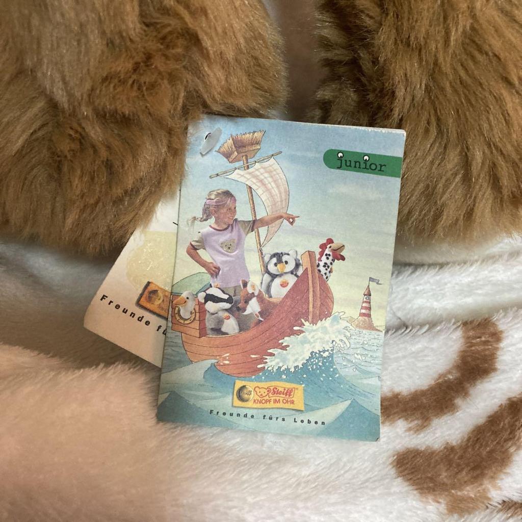 [USED] Steiff Molly 019982 Teddy Bear Plush Toy with Paper Tag, Pre-owned