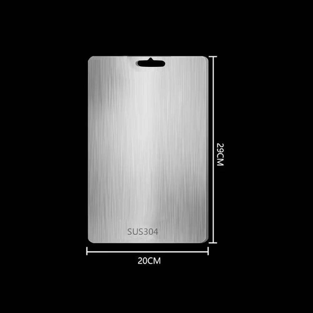 Placă de tăiat din oțel inoxidabil 304, placă de tăiat de calitate alimentară pentru bucătărie, suport de tăiat cu două fețe, adecvat pentru carne, fructe și legume