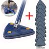 360° Rotating Triangular Mop with 10 Replacement Cloths , Adjustable,Retractable, Perfect for Home Use In Kitchen, Bathroom, Bedroom, Living Room