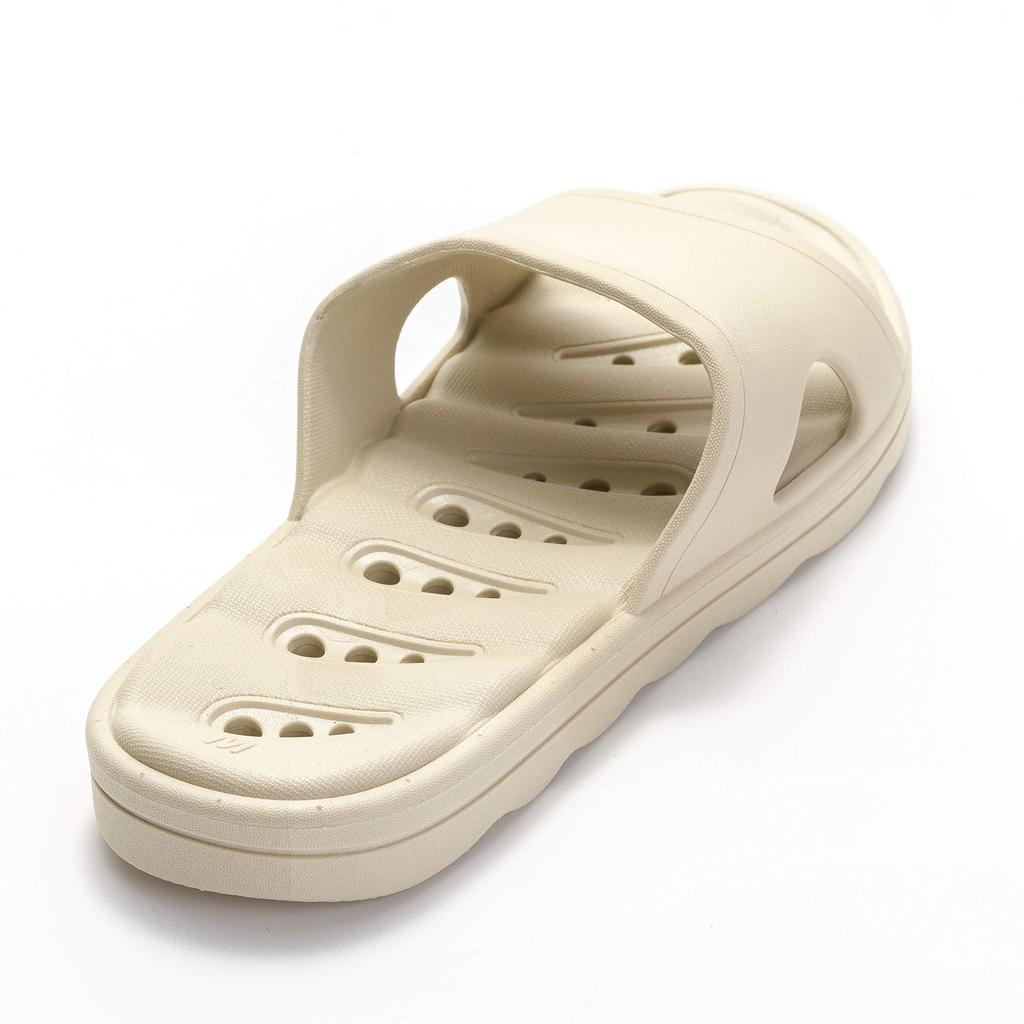 KOCOTA Balcony Sandals with Perforated Light XL Shrink-Resistant Soles, Water-Resistant Slippers, Unisex, Khaki,