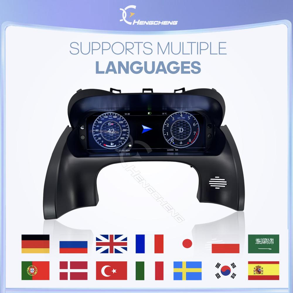 LHD For Jaguar F-TYPE 2012-2020 LCD Dashboard Panel Carplay Virtual Cockpit Digital Cluster Instrument Speedometer Carplay