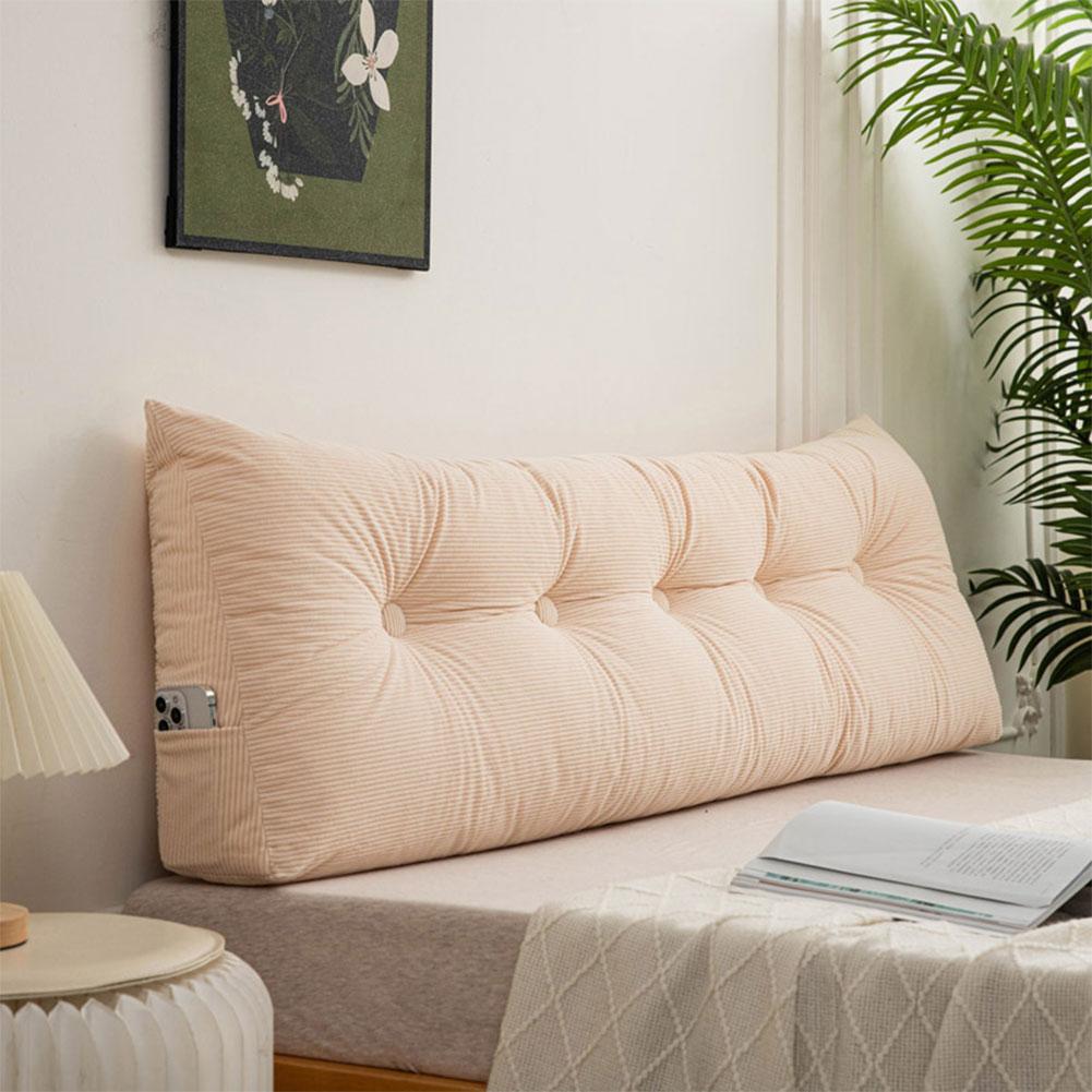 

Наклонные подушки для изголовья кровати Twin XL Большие подушки-валики для койки в общежитии для изголовья Плюшевая подушка для кушетки для отдыха 100x12x40 см 100x12x40cm бежевый
