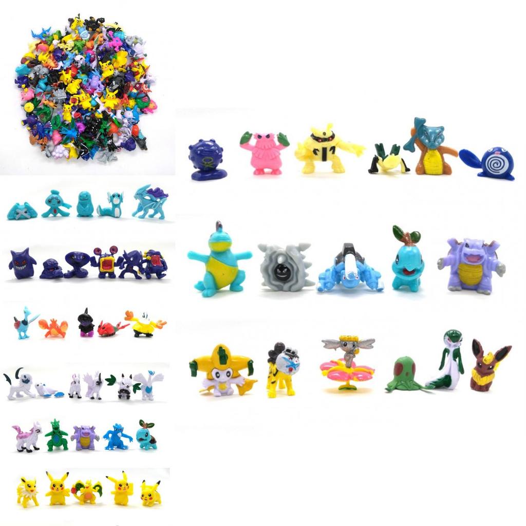 Komplettes 144-teiliges Pokemon Actionfiguren Set Anime Kinder Geschenk Spielzeug