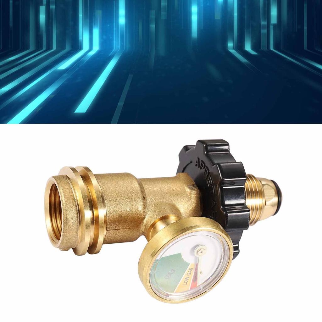 Propane Tank Gauge Adapter Level Indicator Universal Brass Fittings Convert POL To QCC1 Type 1