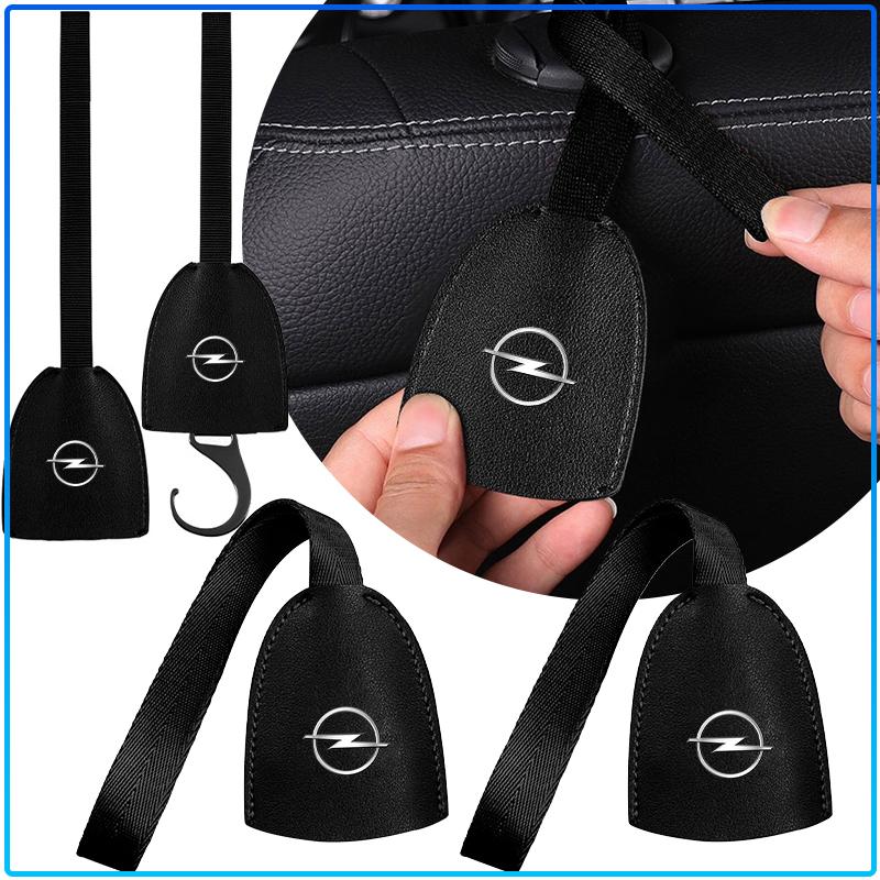 Leather Car Seat Back Hooks Portable Hanging Bag Rack Car Accessories For Opel Astra C G H Insignia J K Zafira B Corsa Vectra C Corsa C