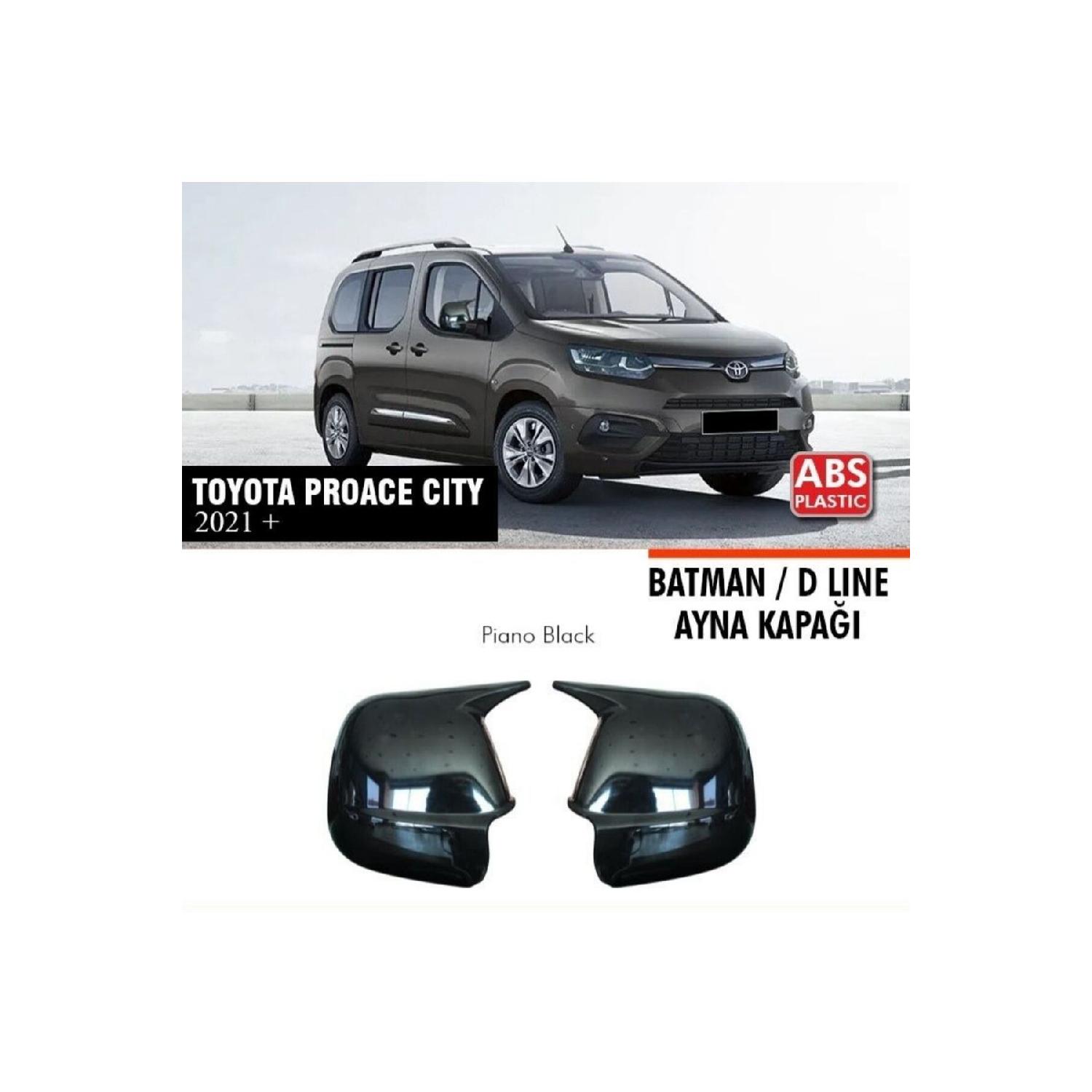 

Для Toyota Proace City Batman Bat Зеркальный чехол Piano Black 2021
