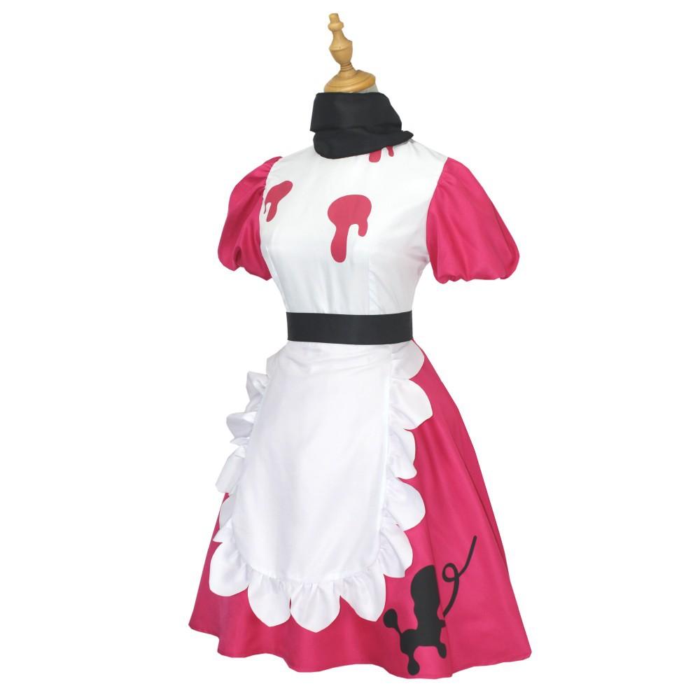 Niffty Anime Niff Cosplay Kostüm Anzug Niedliches Teufel Rollenspiel Kleidung Perücke Uniform Hotel Cosplay Halloween Party Damen Kleid