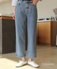 Ppaeppae Back Elastic Straight Tapered Denim Pants