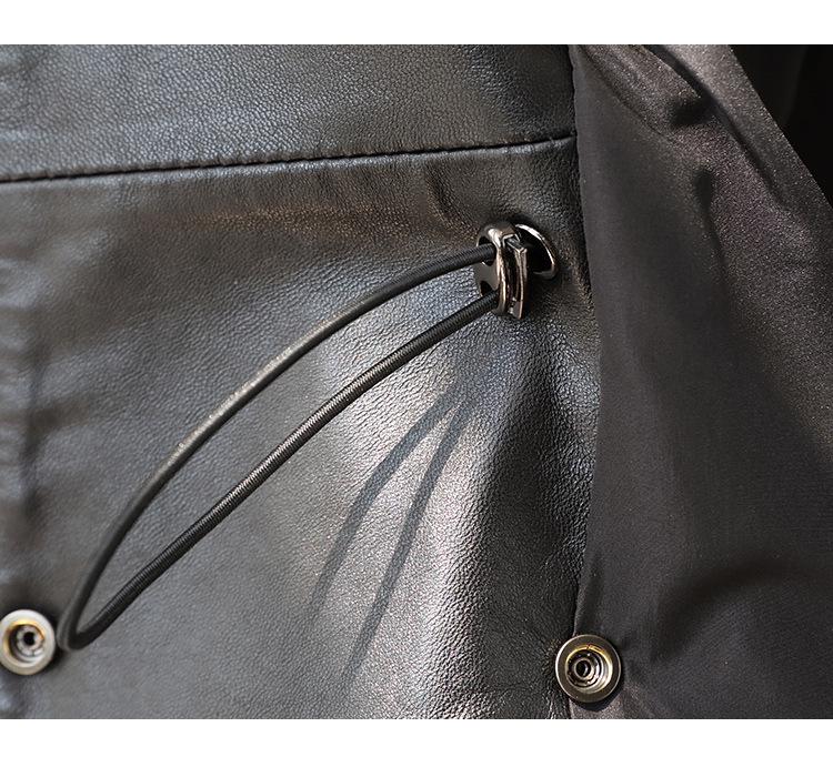 Dámská luxusní krátká motorkářská bunda z ovčí kůže podzim/zima 2024