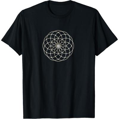 Tube Torus Flower of Life Sacred Geometry Genesis Pattern T-Shirt