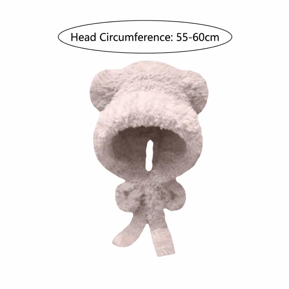 Cold-proof Knitted Woolen Hat Bear Ear Ear Protection Cap Fashion Beanies Cap  Outdoor