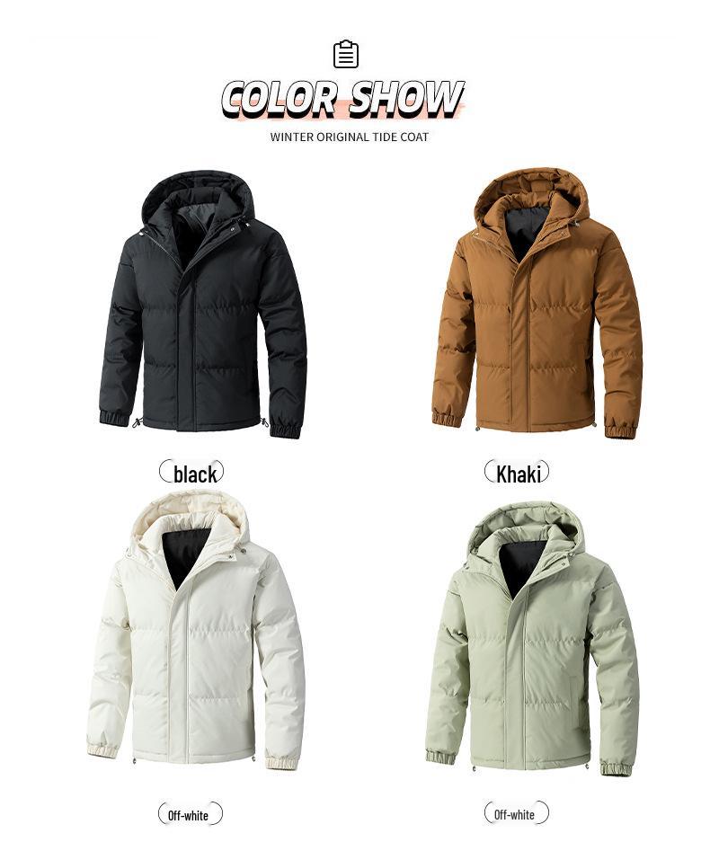 Men's Plus Size M-8XL Winter Cotton Hooded Puffer Jacket - Thick, Loose Fit for Couples