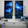 2Pcs Lily Of The Valley Flower Curtain Blue Floral Curtain Nature Botanical Curtain Suitable For Living Room Bedroom Kitchen And