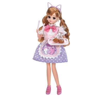 TAKARA TOMY Dress Nekoneko Bakery Dress Pretend Play Toy for Ages 3 and Up Licca-chan LW-13 Set, Dress-Up