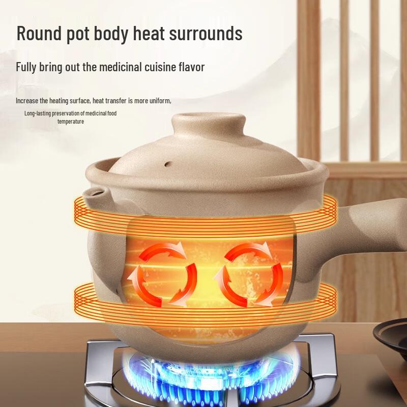 Traditional Unglazed Clay Herbal Medicine Pot