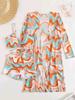 Trendy Floral Three-Piece Women's Bikini Set for Beach Vacation