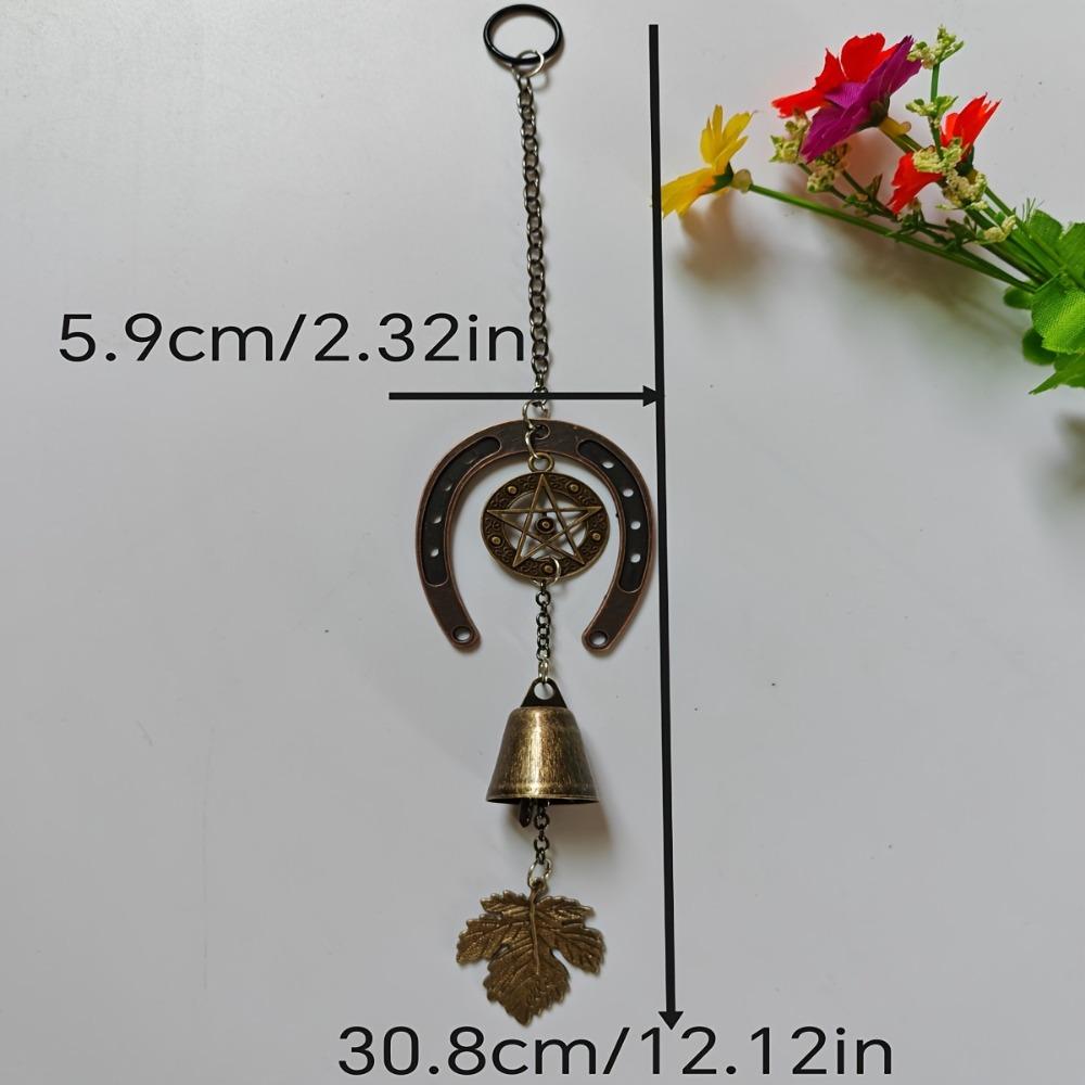 Creative Retro Wind Chimes Horse-Shaped Courtyard Hanging Ornament Blessing Metal Pendant  Backyard