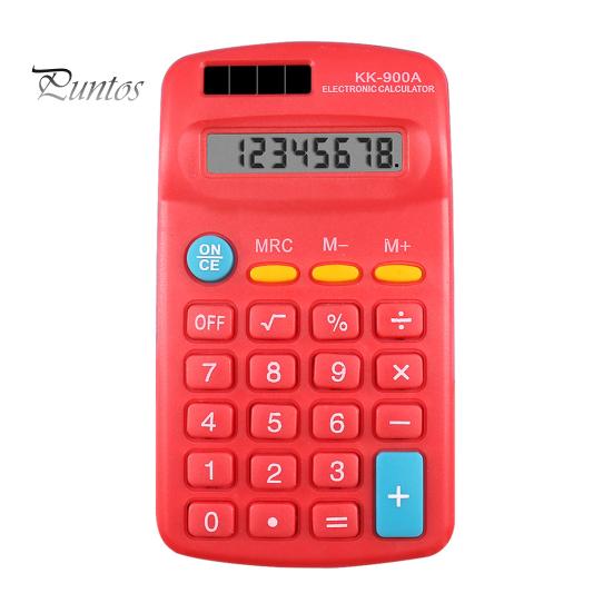 

Карманный калькулятор Быстродействующий инструмент учета Светодиодный большой экран Большая кнопка Бизнес 8-значный мини-калькулятор для офиса красный