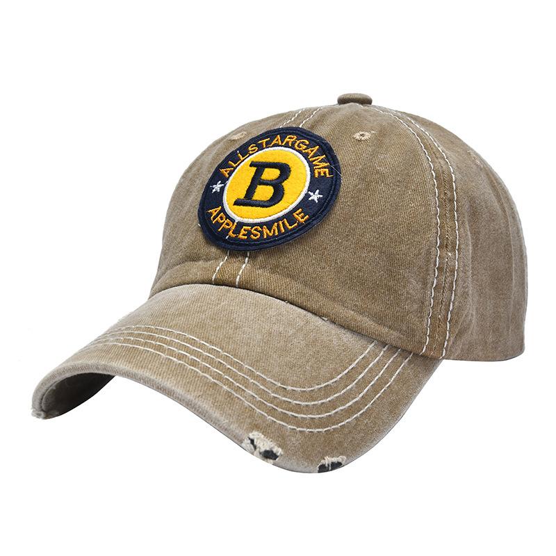JYL TS DIY Cross Border NY Letter Cap Vintage Pure Cotton Washed Casual Hat