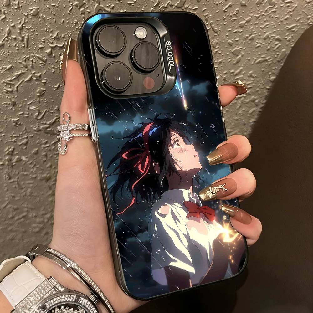 Anime Your-r N-Name-e Phone Case For iPhone 17,16,15,14,13,12,11 Plus,Pro Max,XS,Colorful Silver Phone case Funda Cover iPhone17